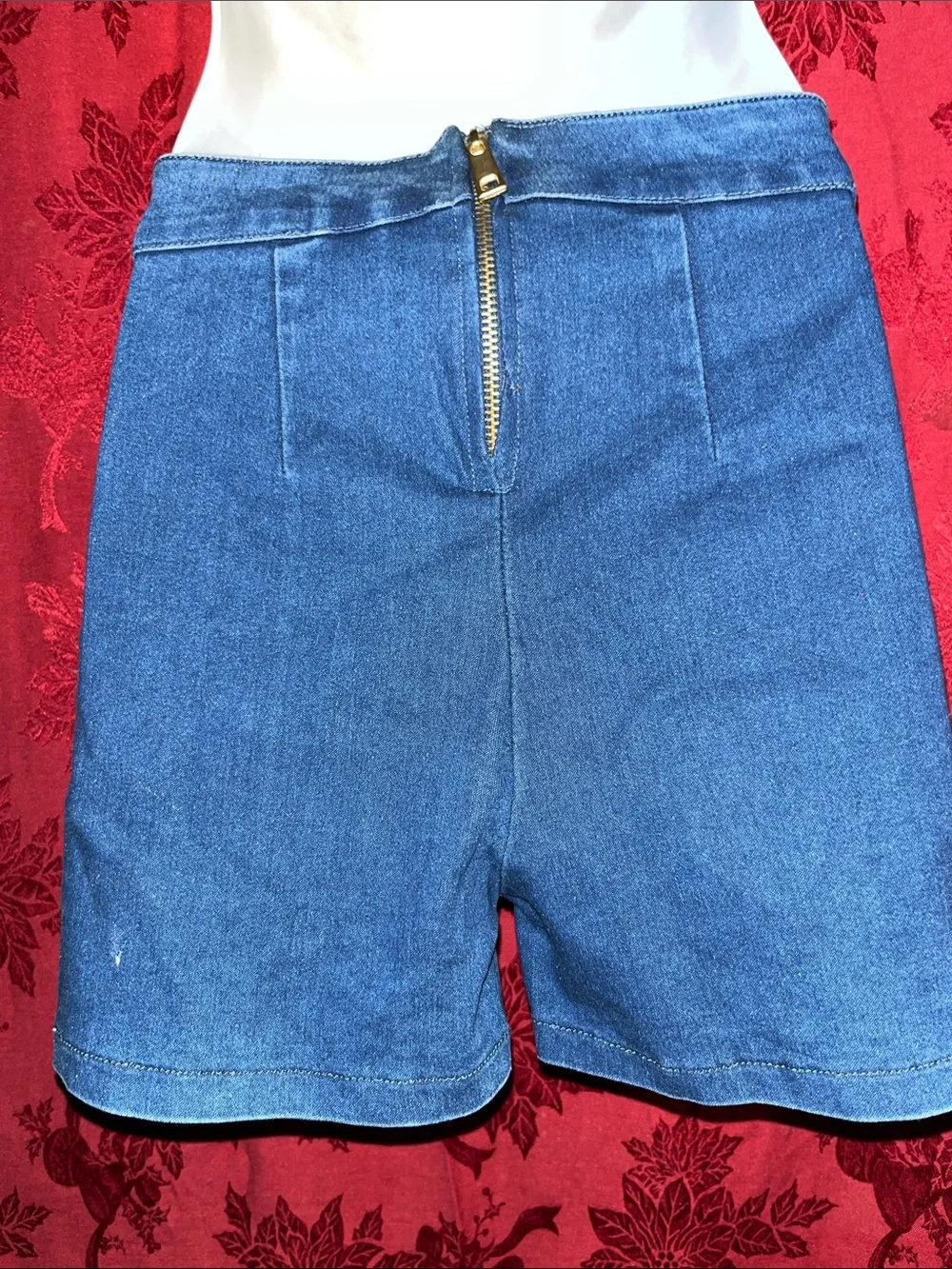 Denim Look Blue Shorts